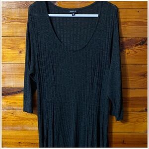 Torrid Black Ribbed Maxi Sweater Dress